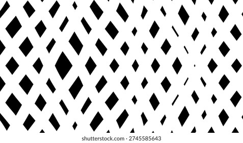 Abstract Black and White Diamond Pattern