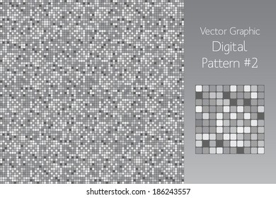 Abstract Black White Digital Mosaic Background Stock Vector (Royalty ...
