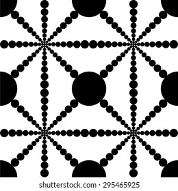 abstract Black and white dot seamless patterns set background 