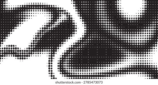Abstract black white dots fluid background with, modern minimalist digital geometric design composition. Vol 4