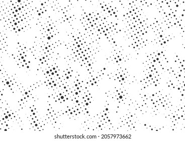 Resumen de fondo de medio tono de puntos en blanco y negro, diseño de fondo de semitono