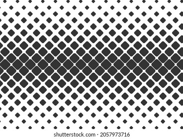 Resumen de fondo de medio tono de puntos en blanco y negro, diseño de fondo de semitono