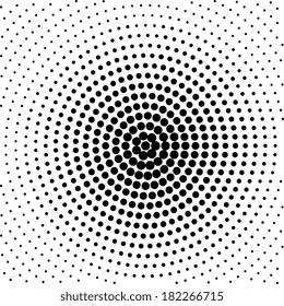 Abstract black and white dotted background