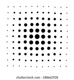 Abstract black and white dotted background . Background of circles. Vector 