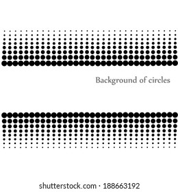 Abstract black and white dotted background . Background of circles. Vector 