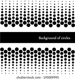 Abstract black and white dotted background . Background of circles. Vector