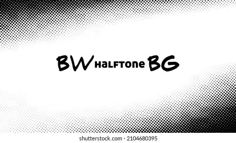 Abstract black and white dotted background with halftone effect. Colorless vector graphic pattern