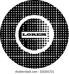 Abstract black and white dotted background. Vector