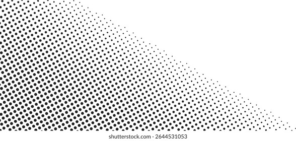 Abstract black and white dotted corner design