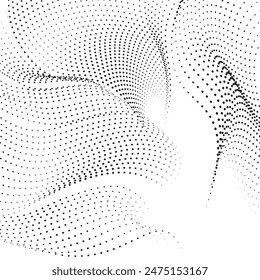 Abstract Black and white dotted halftone background