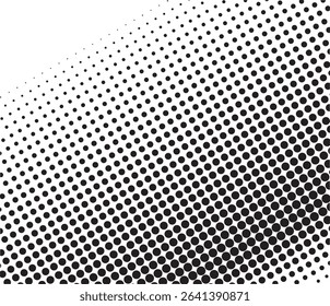 Abstract black and white dotted halftone pattern background