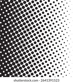 Abstract black and white dotted halftone pattern