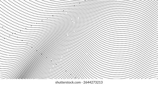 Fundo de meio-tom preto e branco abstrato pontilhado. Efeito de meio-tom de gradiente. Ilustração vetorial de EPS