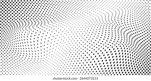Abstractas fondo de semitono punteado blanco y negro. Efecto semitono degradado. ILUSTRACIÓN VECTORIAL EPS
