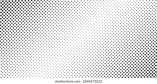 Fundo de meio-tom preto e branco abstrato pontilhado. Efeito de meio-tom de gradiente. Ilustração vetorial de EPS
