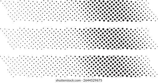 Abstract black and white dotted halftone pattern background
