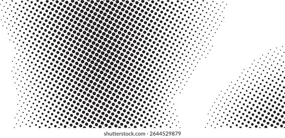 Abstract black and white dotted halftone pattern background