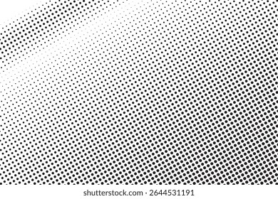 Abstract black and white dotted halftone pattern background