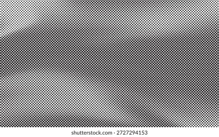 Abstract black and white dotted halftone gradient texture vector background.