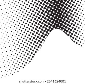 Abstract black and white dotted pattern background