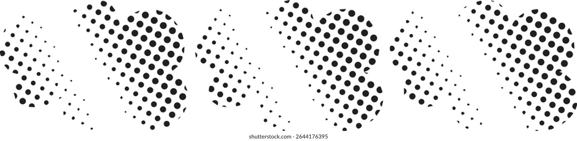 Abstract black and white dotted pattern design