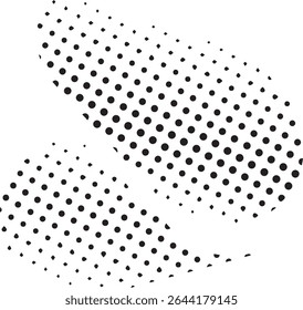 Abstract black and white dotted pattern design