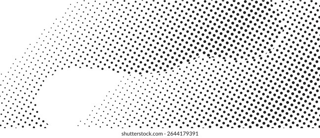 Abstract black and white dotted pattern background