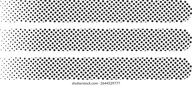 Abstract black and white dotted pattern banners