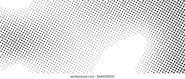Abstract black and white dotted pattern background