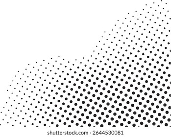 Abstract black and white dotted pattern background