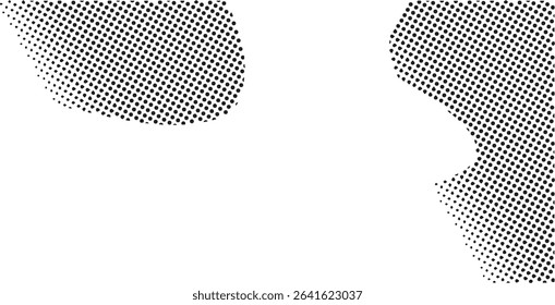 Abstract black and white dotted shapes background