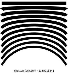 Abstract black and white element over white