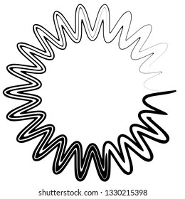 Abstract black and white element over white