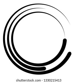 Abstract black and white element over white