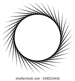 Abstract black and white element over white