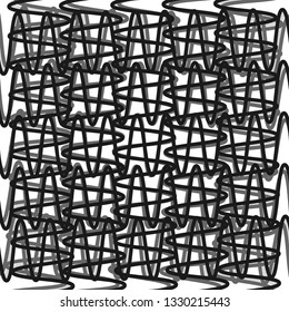 Abstract black and white element over white