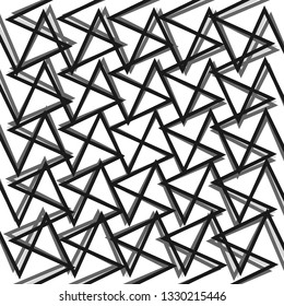 Abstract black and white element over white