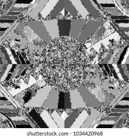 Abstract black and white ethnic background