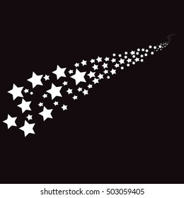 Abstract Black and White Falling Star Vector - White Shooting Star 