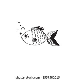 
abstract black and white fish