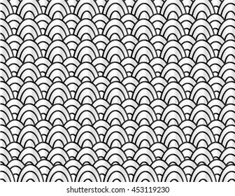 abstract black and white fish scale background pattern