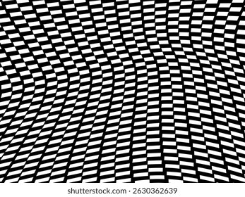Abstract black and white flat design checkered pattern. White Geometric Background. Vector Illustration.