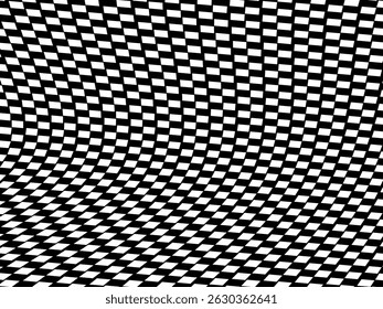Abstract black and white flat design checkered pattern. White Geometric Background. Vector Illustration.