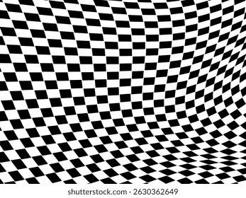 Abstract black and white flat design checkered pattern. White Geometric Background. Vector Illustration.