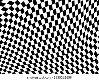 Abstract black and white flat design checkered pattern. White Geometric Background. Vector Illustration.