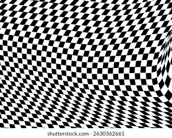 Abstract black and white flat design checkered pattern. White Geometric Background. Vector Illustration.