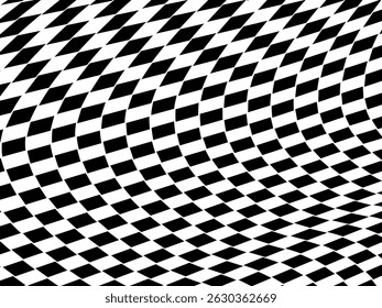 Abstract black and white flat design checkered pattern. White Geometric Background. Vector Illustration.