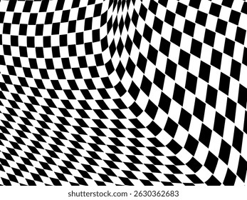 Abstract black and white flat design checkered pattern. White Geometric Background. Vector Illustration.