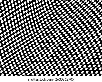 Abstract black and white flat design checkered pattern. White Geometric Background. Vector Illustration.