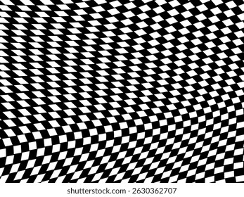 Abstract black and white flat design checkered pattern. White Geometric Background. Vector Illustration.